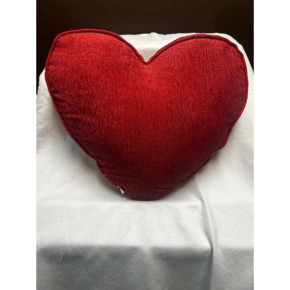 Valentine 16in Beaded Embroidered Cherry Heart Pillow - Picture 4 of 10